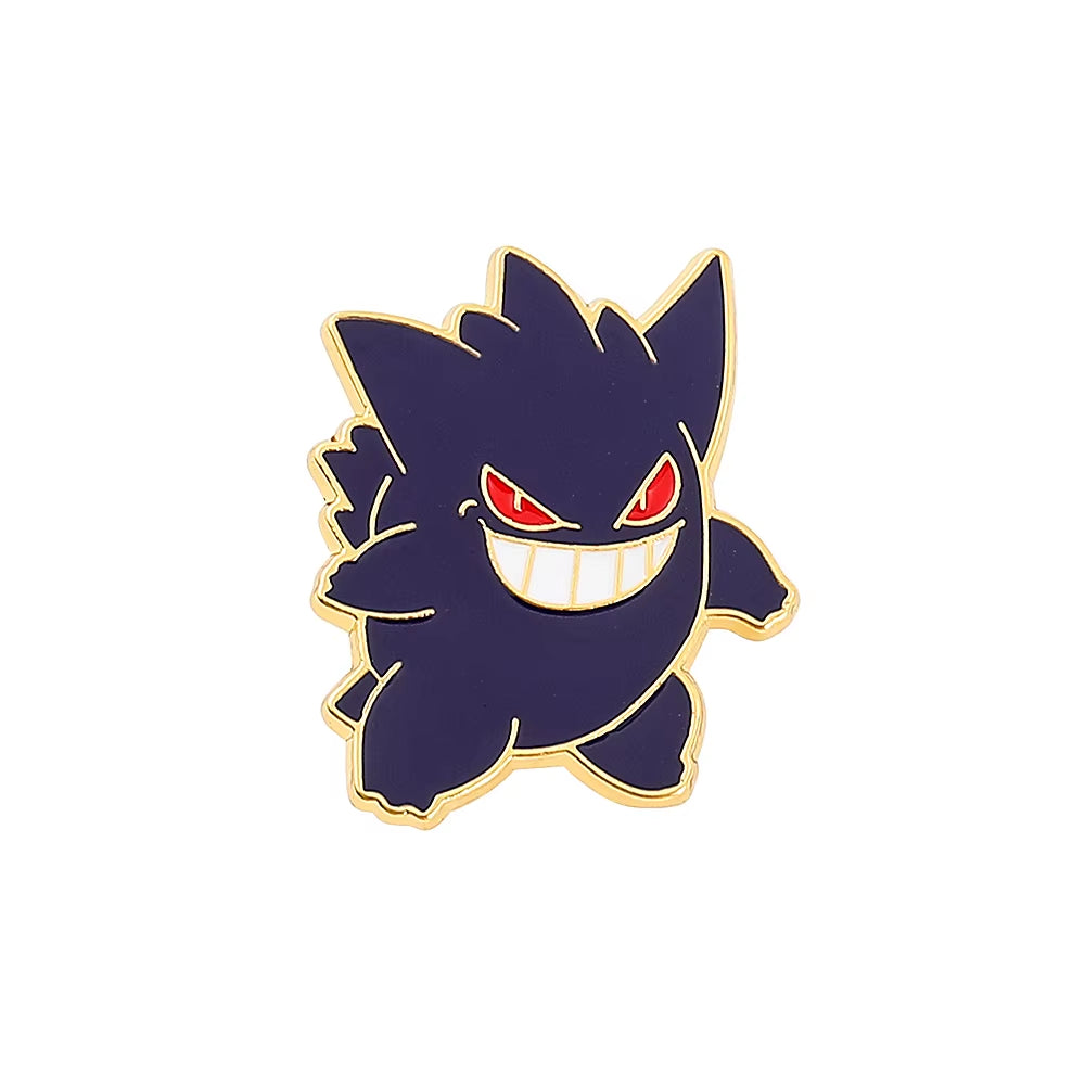 Anime Brooch Pins for Backpack Brooch Pokeball Gengar Meowth Pikachu Squirtle Cute Enamel Pin Kids Gift Accessories