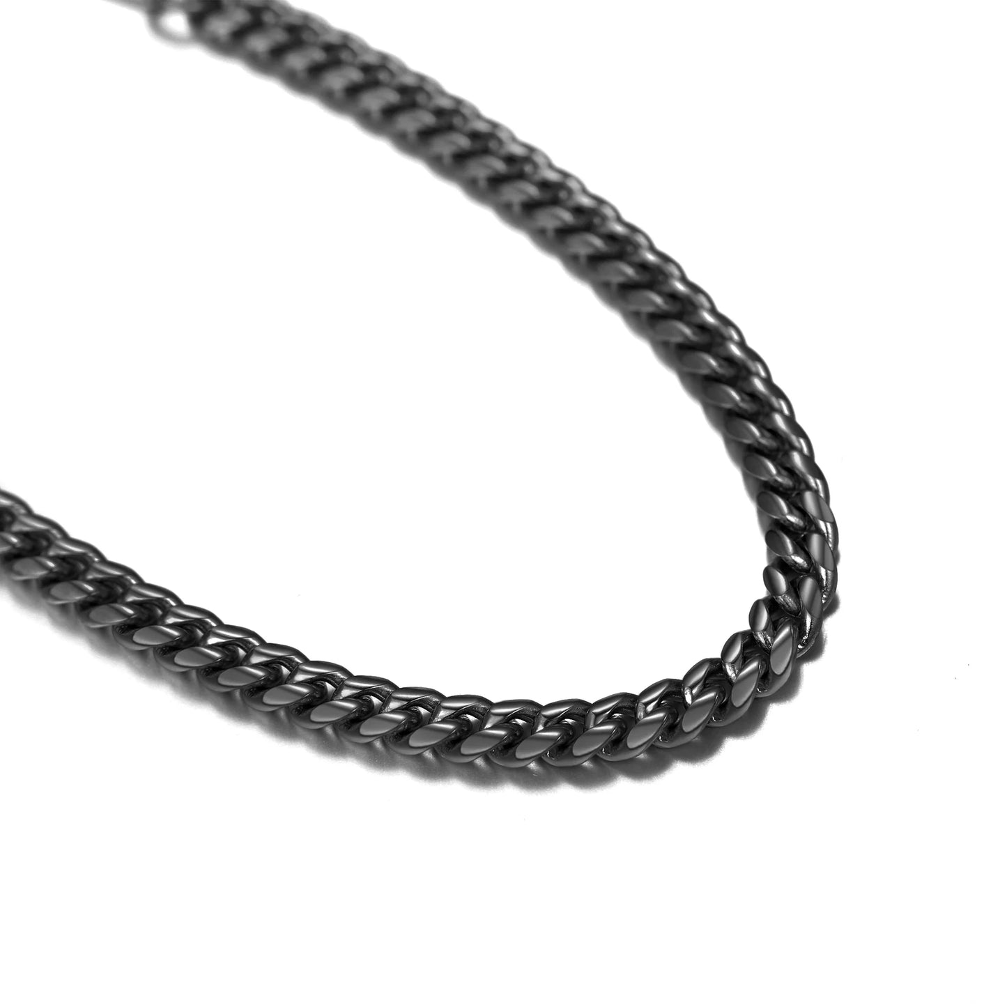 Cuban Link 6MM Wide Stainless Steel Chain Bracelets Punk Mens Women Jewelry Gift, 19" Length